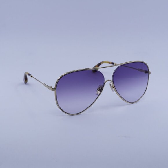 Victoria Beckham VB133S 710 Sunglasses Gold Aviator Frame, Purple Lenses - Picture 5 of 11